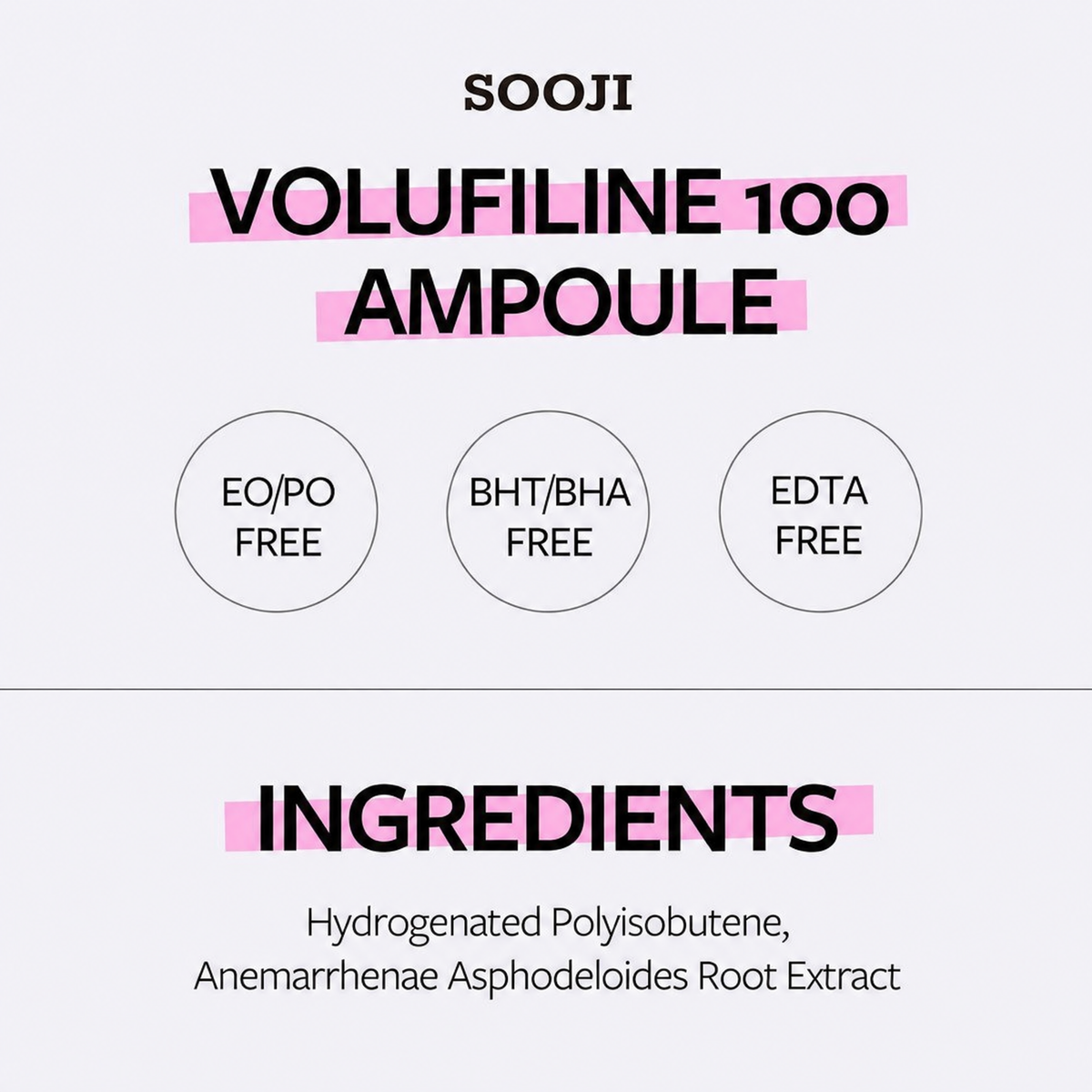 EO/PO free, BHT/BHA free, EDTA free - full ingredient list